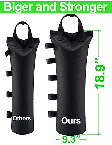 120LBS Extra Large Heavy Duty Canopy Weights Sand Bags for Ez Pop Up Canopy Tent Gazebo Outdoor Instant Sun Shelter Patio Umbrella, Upgraded 5 Full-Sized Magic Stick and 2 Nylon Handles, 4Pack - style: 4Packs Black