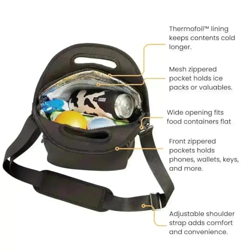 Sok It LunchTote Zippered Bag Insulated Neoprene Caddy (Claw & Order, X-Large 6.5 Quart Lunch Tote) - color: Claw & Order, size: X-Large 6.5 Quart Lunch Tote