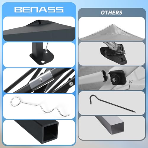 10x10 Outdoor Canopy Ten, Heavy Duty Pop Up Canopy with Removable Sidewalls and Sandbags, Grey - color: Gray, size: 10x10