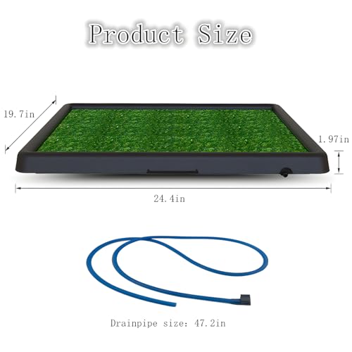 Portable Drainage Pet Urinal,Toilet,Grass Mat.,Potty Grass, Urinal Containing, Toilet Substitute,Puppy Turf,Suitable Size for Most Dogs,Dogs Cushions. 25 * 20 * 2 Inches.