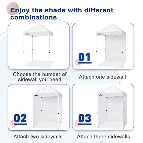 EAGLE PEAK Canopy Sidewall for 5x5 Pop Up Canopy Frame, Single Side Wall Panel Only (Fits 5x5 Straight Leg Frame, Canopy Top or Frame NOT Included), White - color: White