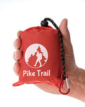 Pike Trail Pocket Beach Blanket (60 in X 56 in) – Lightweight, Sand Proof, Waterproof Picnic Blanket for Hiking, Camping, Picnics, Travel and Beach Trips - color: Cherry Red