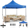 COBIZI 10x15 Heavy Duty Pop Up Canopy Tent with 4 Sidewalls Thicken Frame, Commercial Easy Up Outdoor Wedding Party Tents, All Season Waterproof Windproof with Stakes Sandbags Ropes Bag, Uranus - color: Uranus, size: 10x15