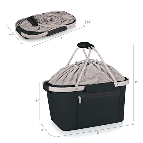 Picnic TIME Metro Shopping Basket Cooler, Insulated Collapsible Picnic and Market Basket with Aluminum Frame and Drawstring Top for Travel and Groceries - color: Star Wars Stormtrooper - Black