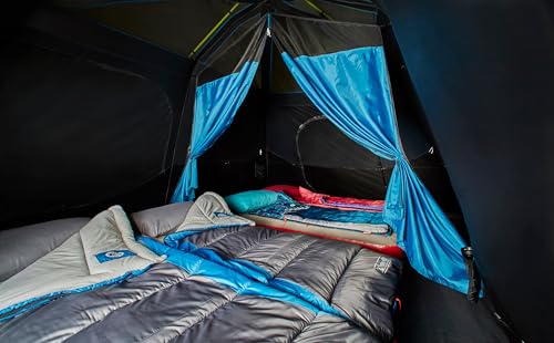 Coleman 4/6/8/10 Person Instant Camping Tent with 1-Minute Setup, Large Family Tent with Pre-Attached Poles, Air Vent, & Carry Bag, Sets Up in About 60 Seconds - size: Pfas-free, style: 10-person Dark Room