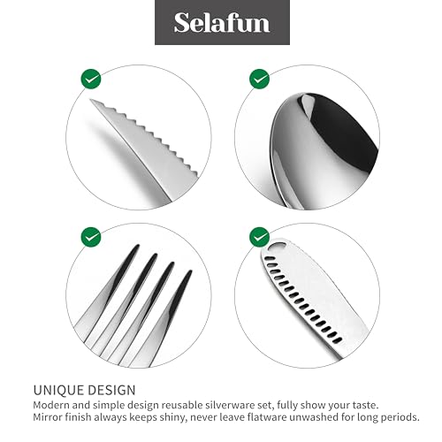 5-pieces Travel Set with Case Portable Silverware Utensils Set for work, Stainless Steel Reusable Flatware Set Cutlery Set for Camping Picnic Hiking Office (silver, 5.9) - color: Silver, size: 5.9 inch