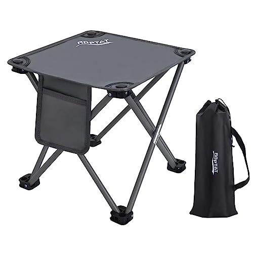 Roptat Camping Stool,Portable Folding Compact Lightweight Stool Seat for Camping Fishing Hiking Gardening Outdoor Walking Backpacking Travelling and Beach with Carry Bag (Grey) - color: Grey