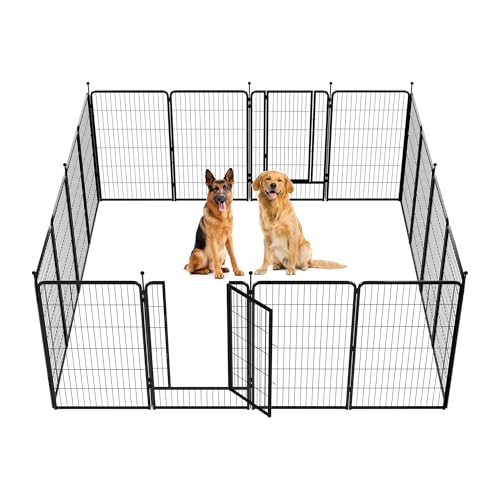 FXW Instant Unleashed Dog Playpen, Portable Pet Fence for Outdoor, RV Trips, and Camping, 45inch, 16 Panels for Large Dogs│Patented - size: 45"H