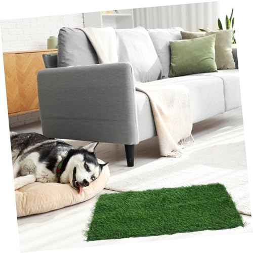 ibasenice Dog Artificial Grass Pee Pad for Potty Training Reusable Fake Grass Turf Drainage for Indoor and Outdoor Use Washable for Dogs