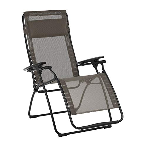 Lafuma LFM3118-8717 Futura Batyline One Size Zero Gravity Recliner Chair, Portable Outdoor Lounge Chair with Steel Frame, Graphite - color: Graphite Grey, style: Futura Zero Gravity