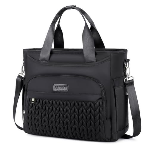 AIJIEKE Extra Large Lunch Bag for Women & Men, Insulated Leakproof Lunch Box for Work, Reusable Adult Lunch Tote with Shoulder Strap, Multi-Pocket Cooler Bag for Office, Picnic, Beach, Black - color: A.Black
