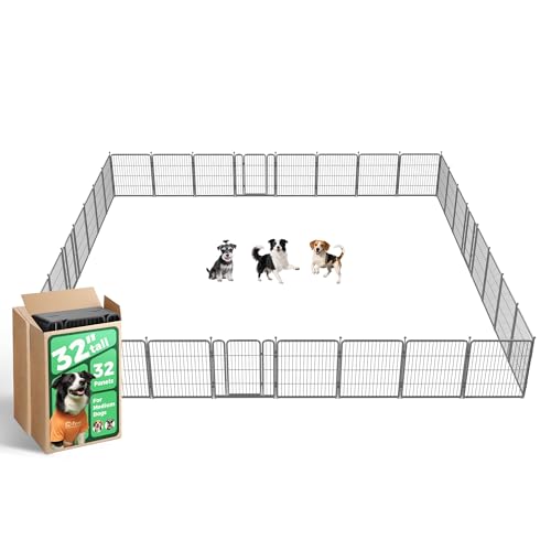 FXW Aster Dog Playpen Designed for Yard, 32inch 32 Panels - size: 32"H & 32 Panels
