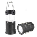 Censinda LED Camping Lantern, Solar and Rechargeable Lantern Flashlight Collapsible and Portable Light for Daily/Camp/Hiking/Night Fishing/Emergency/Hurricanes/Storm(Black, 1 Pack) - style: Black