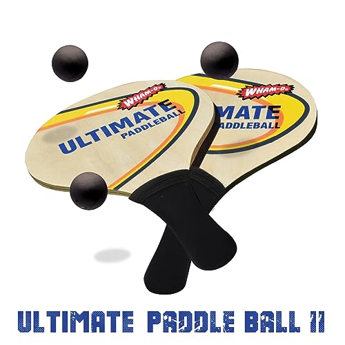 Wham-O Game Time Ultimate Paddle Ball - 2 Paddles - 3 Balls - Outdoor Games