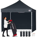 ABCCANOPY Easy Pop Up Canopy Tent with Sidewalls 10x10 Commercial -Series, Black - color: black, size: 10X10