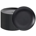 EI enjonirinjonir 80pcs Black Dessert Plates 7.5inch,Disposable Matte Plastic Plate Frosted Small Black Dessert/Cake/Appetizer Plastic Plates Disposable Heavy Duty for Party or Wedding Serve 80 Guest - color: Black Frosted Plastic Dessert Plates