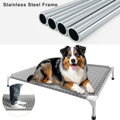 Elevated Dog Bed Pet Cot - Dog Cots Beds for | Detachable Raised Cat Dog Pet Bed, XL - size: X-Large-Open