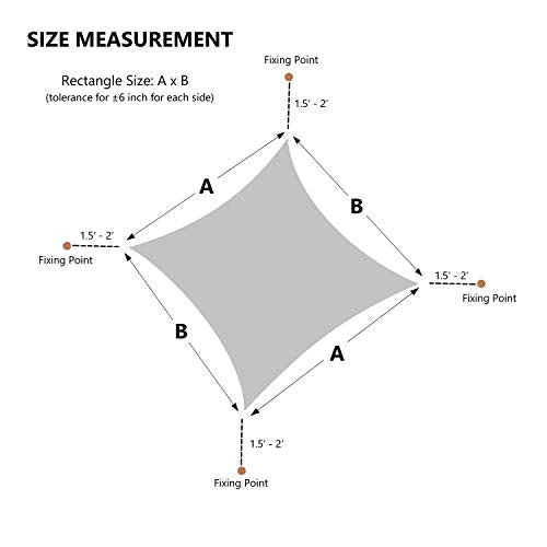 AsterOutdoor Sun Shade Sail Rectangle 16' x 16' UV Block Canopy for Patio Backyard Lawn Garden Outdoor Activities, Sand - color: Sand, size: 16' x 16'