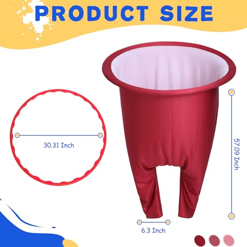 Granny Pants Yard Game Set for Adults, Oversized Granny Pants with 5 Bouncy Balls and 1 Pump, Giant Stretchy Pants, Fun Tossing Games Props for Outdoor Parties, Group Gatherings and Family(Red) - color: Red, size: Large