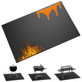 55×39 inch Heavy Duty Large Under Grill Mats for Outdoor Grill, Double-Sided Fireproof, Waterproof, Oil Proof Deck and Patio Protector, BBQ Mat Grill Floor Mats Fireplace Fire Pit Mat - size: 55×39 inch