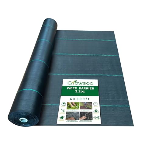 Driveway Fabric,Commercial Grade Landscape Fabric 6FT X 300FT 3.2oz Premium Ground Cover Garden Weed Barrier Fabric Heavy Duty,Woven Geotextile Fabric for Underlayment - size: 6X300 FT