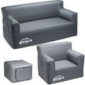 Pittman - Inflatable Furniture Set with Built in Pump for Outdoors & Indoors - Blow Up Couch Set has Heavy Duty Puncture Resistant Fabric for Inflatable Sectional Comfort & Durability if Camping - size: Complete Set