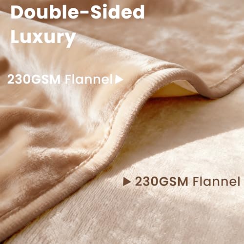 gogobunny Waterproof Blanket for Dogs and Cats, Reversible Flannel Double-Sided Furniture Protector for Couch Sofa Bed Against Spills & Pet Fur (60" x 80", Beige/Cream) - color: Beige/Cream, size: 60" x 80"