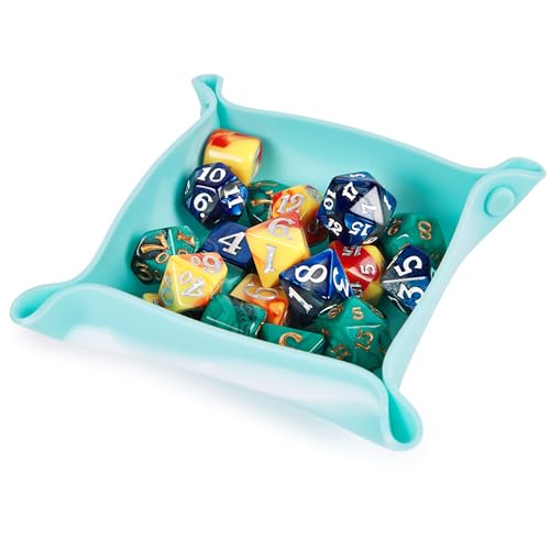 Spin Master Games, Campaign Dice, 3 Sets of Polyhedron Dice for RPG & Board Games, Storage Pouch & Silicone Tray, DND Dungeons and Dragons, MTG Magic The Gathering, for Ages 8 & Up - color: Campaign Dice Set