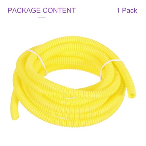 DMiotech 10ft Wire Loom Split Tubing 1/4 Inch(6.5 Mm) ID, Cord Protectors from Pet Flexible Conduit Cable Management for Office, Home, Garden, Yellow - color: Yellow, size: 1/4"-10ft