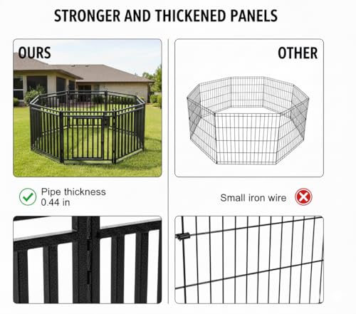 Thickened Dog Fence Durable & Sturdy Outdoor Yard Fence, 40" Height 16 Panels, Portable and Easy to Install – Ideal for Indoor & Outdoor Use, Compact Design for Pet Safety - size: 40" Height, style: 16 Panels