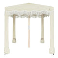 AMMSUN Beach Cabana with Fringe, 7' x 7' Boho Beach Canopy with Tassels, Easy Set up & Premium Wood Pole, Cabana Tent with Sand Pockets, Instant Sun Shade for Sand, Garden, Patio, Beige - color: Beige