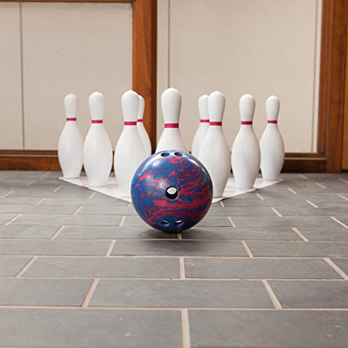 Champion SportsWeighted Foam Bowling Pin Set - color: White, size: 10 Pin Set (With Plastic Ball)