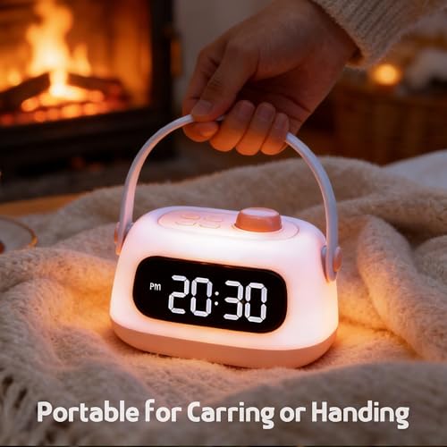 QANYI Kids Lanterns,Portable and Rechargeable Night Light for Kids Room with Dimmable and Clock Time, LED Camping Lantern Emergency Lights Hanging and Table Lamp for Home,Tent,Camp,Girls - style: Modern