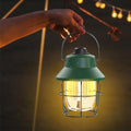 JINIU Rechargeable LED Camping Lantern, Mini Retro Portable Waterproof Lantern, 1000LM, 3 Light Modes (2700-6500K) Stepless Dimming Brightness, Hanging Tent Light for Camping, Power Outages - style: Green