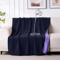 QiyI Waterproof Blanket for Bed Couch Sofa, Small Washable Reversible & Reusable Pet Dog Cat Throw Blanket, Leakproof Stain Resistant Sofa Cover, 40"x60", Dk Purple/Lt Purple - color: Dark Purple/Light Purple, size: 40"×60"
