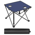 Moclever Foldable Camping Table–Ultralight Portable Table with Cup Holders&Carry Bag, Perfect for Outdoor Adventures,Picnic,Beach, BBQ,Hiking & Home Use - style: 1 Pc Navy Blue