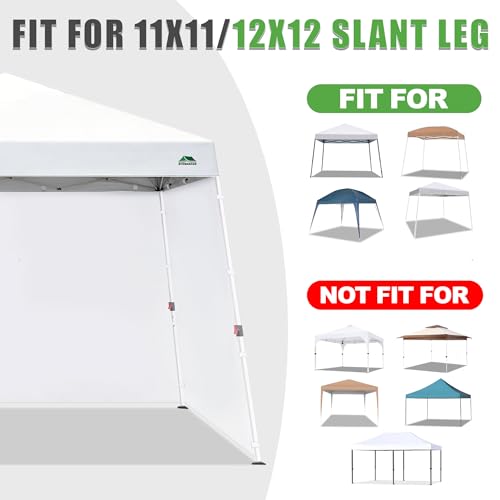 Canopy Sidewalls for 11x11,12x12 Slant Leg Pop Up Tent,3 Pack Sunwalls Only,(White) - color: White, size: 12X12