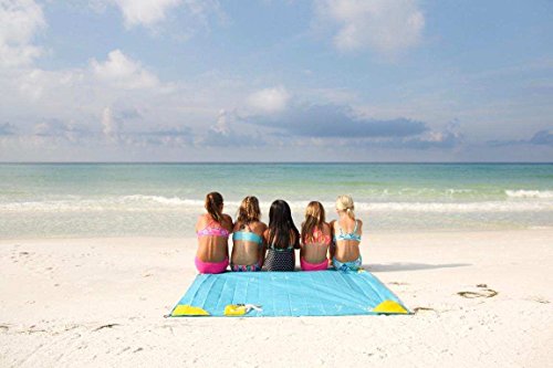 Pike Trail Pocket Beach Blanket (60 in X 56 in) – Lightweight Sand Proof Picnic Blankets, Compact Outdoor Blankets, Waterproof Pocket Blanket for Hiking, Camping, Picnics, Travel and Beach Trips - color: Apple Green