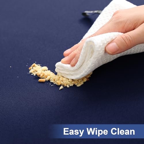 homing Rectangle Table Cloth Cover, Waterproof Polyester Elastic Fitted Tablecloth, Washable Table Protector for Picnic, Camping, Outdoor (Navy Blue, 24" x 36") - color: Navy Blue, size: 36" x 24" (Rectangular)