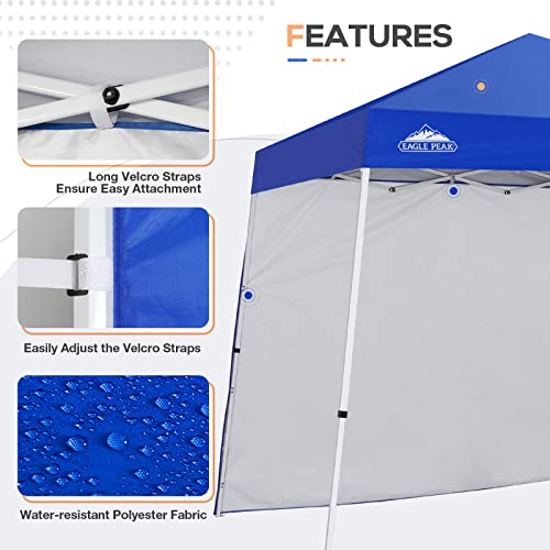 EAGLE PEAK Sunwall/Sidewall for 10x10 Slant Leg Canopy Only, 1 Sidewall, Blue - color: Blue