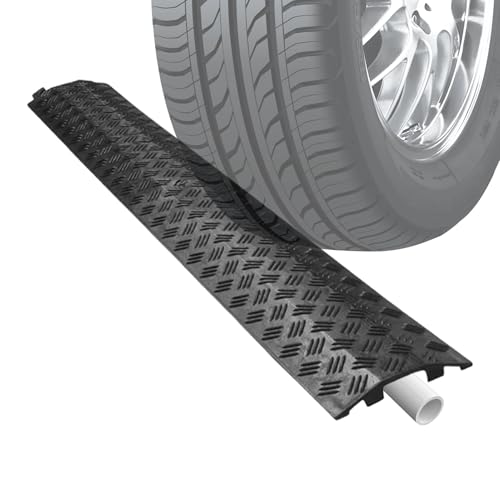 Driveway Hose Protector - Cable Ramp Cover | Sturdy Power Line & Hose Guard for Driveway, Garage, Garden, Asphalt, Sidewalk, and Walkway Protection Indoor Outdoor Use