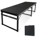 6FT x 2FT Folding Camping Table with Aluminum Alloy Legs, Adjustable Height Portable Outdoor Picnic Table for Camping, Travel, Parties, Kids Crafts, and Market Vendor Use - size: 6 ft x 2 ft × 2.3 ft H