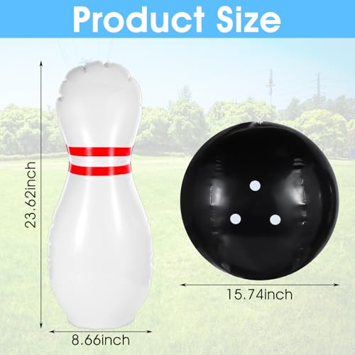 Giant Inflatable Bowling Set，One 15 Inches Ball with Six 23 Inches Pins