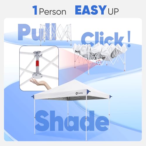 Sekey 10x10 Pop Up Canopy with One Push Setup-Easy Up Canopy with 99% UV Blocking - Instant Outdoor Sun Shade for Events, Parties, Camping- Commercial Gazebo with Weight Bags,Wind Proof&Waterproof