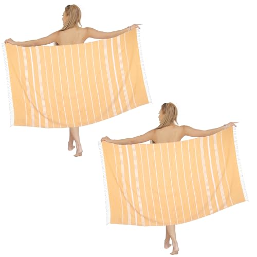 Beach Towel 2 Pack,Sand Free Beach Towels Oversized 39 x 72,Turkish Beach Towel Quick Dry Towel,Lightweight Pool Towels for Adults Travel Towel,Cool Beach Essentials Super Absorbent Towels - color: 2 Pack Earthy Yellow