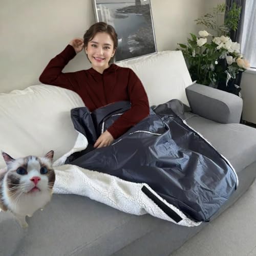 Waterproof Wheelchair Blanket 42"X45" No Pet Hair Sticking - Windproof Fleece Lap Blanket for Elderly, Machine Washable Lightweight Throw for Hospital, Outdoor Travel & Gift Vacuum Packaging