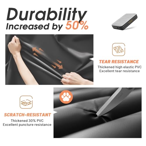 VOSSER Twin Air Mattress with Built in Pump,18''Inflatable Mattress 2 Mins Self-Inflation/Deflation,XL-Long Blow up Mattress Thicker,Flocked Top Air Bed with Storage Bag for Home, Camping & Guests - color: Grey, size: Twinxl 18''(comfort Height)