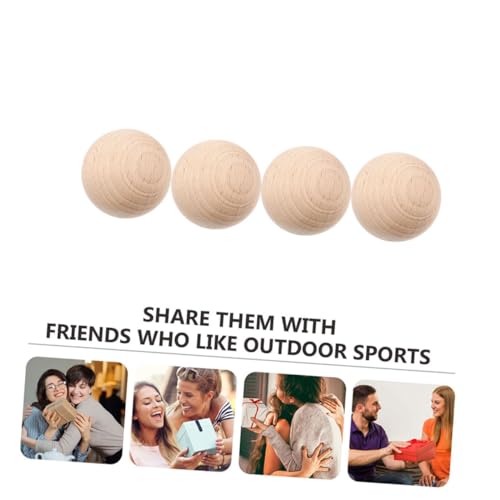 5pcs Unfinished Solid Wood Croquet Balls for Lawn Games Balls for Crafting Painting and Outdoor Fun Backyard and Bocce Activities