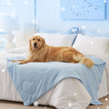 ZOMISIA Cooling Blanket for Large Dogs - High Cold Washable Pet Blanket, Travel Soft Dog Summer Essentials, Blue, 40"x50" - color: Blue, size: L(40x50")