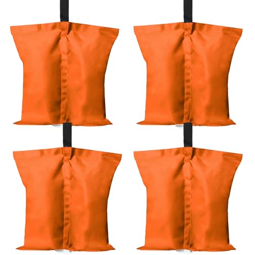 ABCCANOPY Canopy Weights 120 LBS Tent Sand Bags,4-Pack Orange (Without Sand) - color: Orange, size: 120 LBS